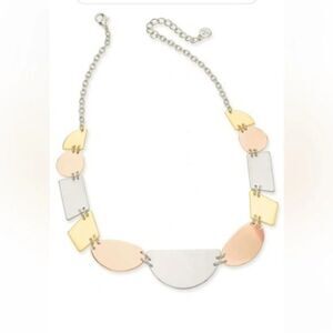 Alfani Necklace silver gold and bronze statement necklace nwt